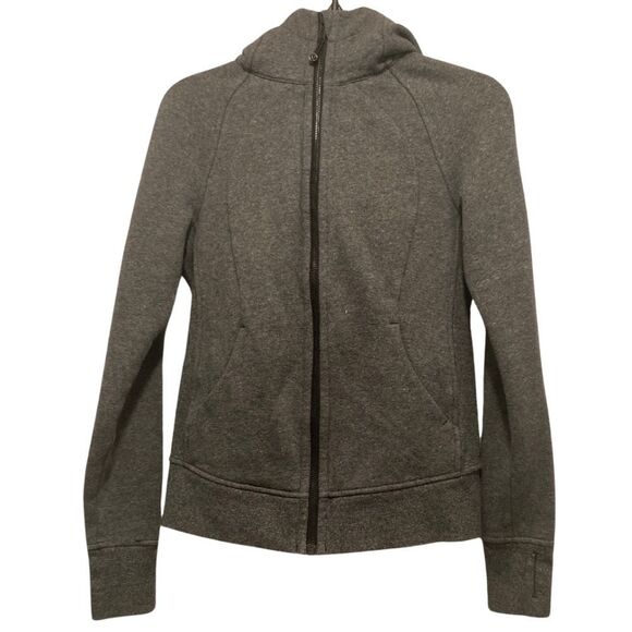 EUC Lululemon Scuba Hoodie *Light Cotton Fleece - Heathered Speckled Black - Picture 4 of 13